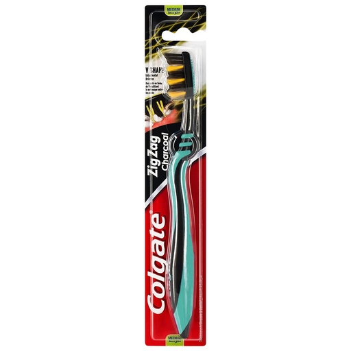 Colgate Brosses à Dents Zig Zag Charcoal Medium