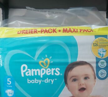 Pampers Baby-Dry Maxi Pack N°5 (9-15 KG) 94Pièces