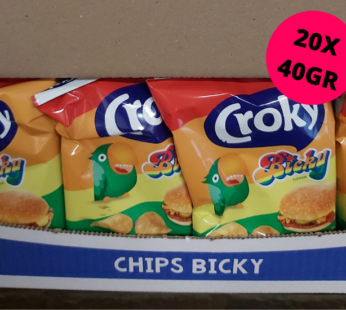 Carton Croky Chips Saveur Bicky 20 Pièces De 40G