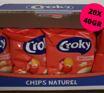 Carton Croky Chips Saveur Naturel 20 Pièces De 40G