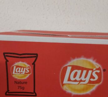 Carton Lay’s Chips Saveur Nature 15 Pièces De 75G