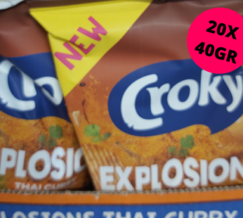 Carton Croky Chips Explosions Thai Curry 20 Pièces De 40G