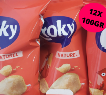 Carton Croky Chips Saveur Naturel 12 Pièces De 100G
