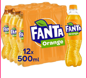 Tray Fanta Orange 0.500 ML Pack 12 Bouteilles