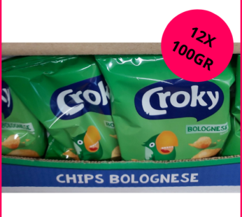 Carton Croky Chips Saveur Bolognese 12 Pièces De 100G