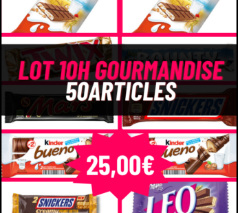 LOT 10H 50 Articles GOURMAND