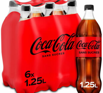 Tray Coca-Cola Zero Sugar 1.25 L Pack 6 Bouteilles